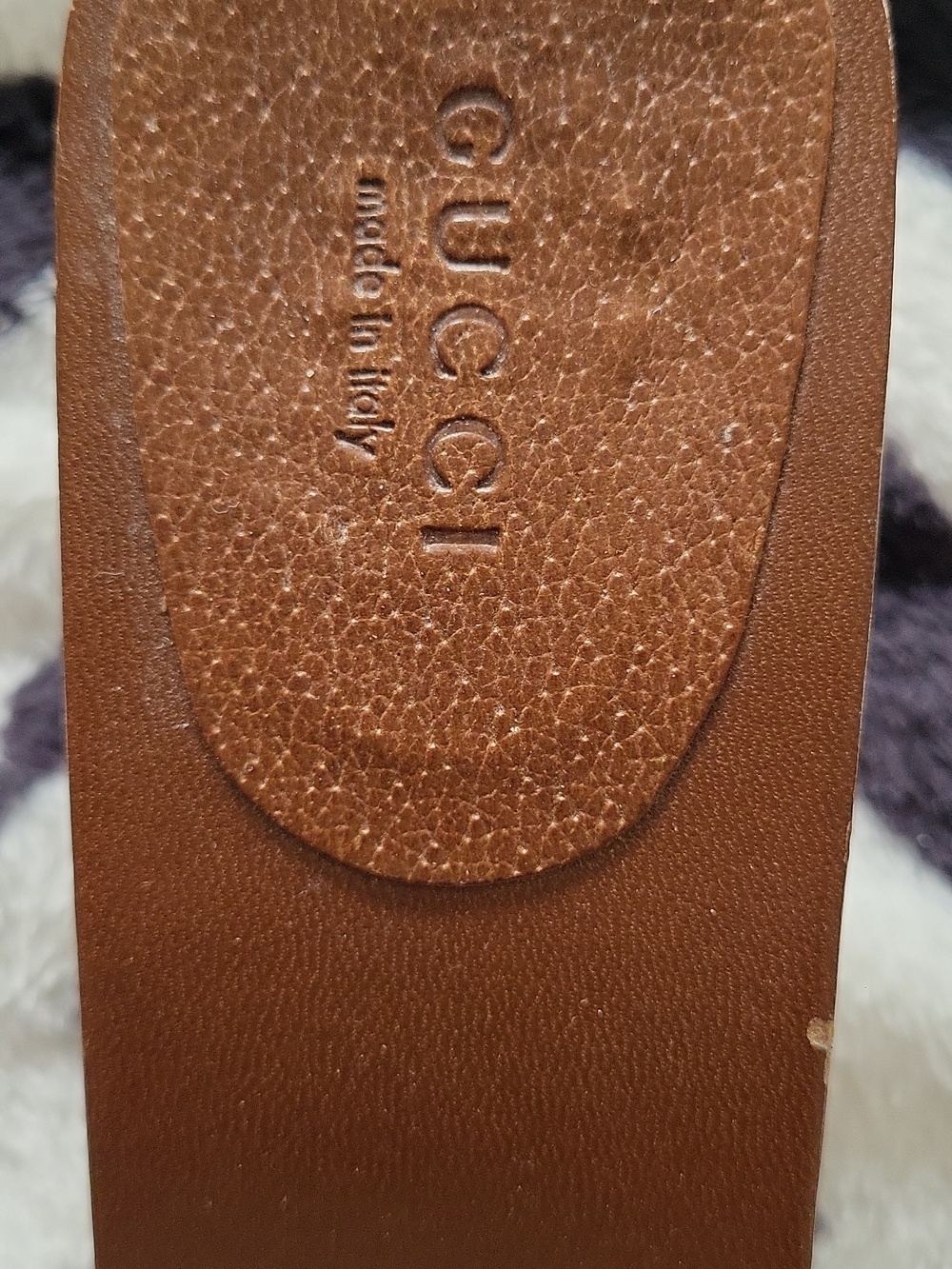 Gucci Brown Monogram Canvas & Leather Slide Mules with Gold Hardware - Picture 6 of 16